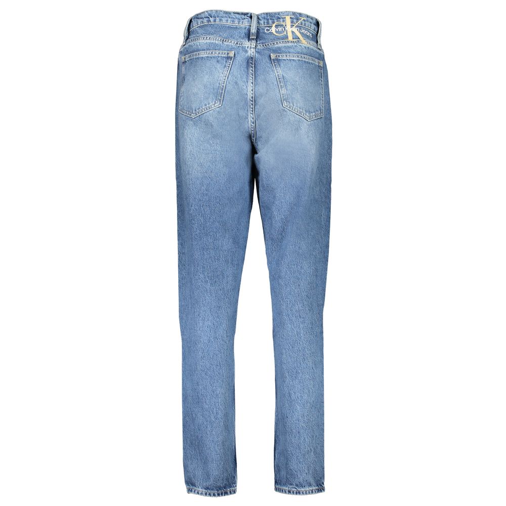Calvin Klein Blue Cotton Mom Jeans