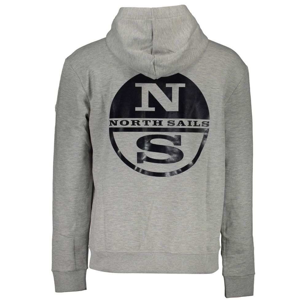 North Sails Grey Cotton Men's Hoodie