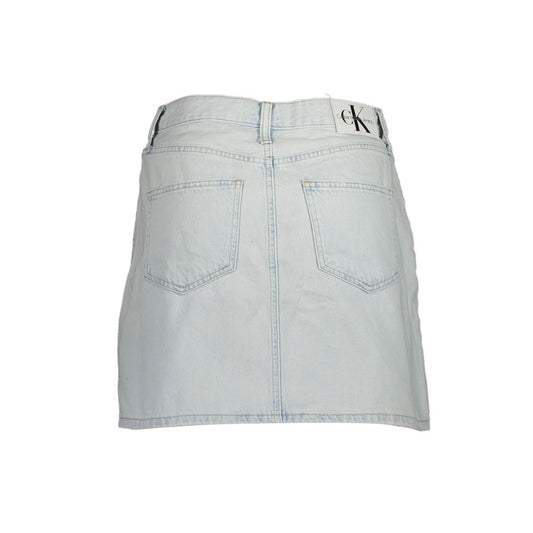 Calvin Klein Light Blue Cotton Women Skirt