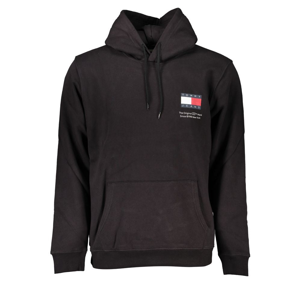 Tommy Hilfiger Schwarzer Baumwoll-Sweater Hoodie für Männer