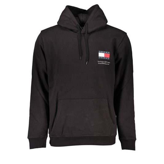 Tommy Hilfiger Schwarzer Baumwoll-Sweater Hoodie für Männer