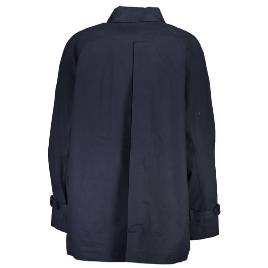 Tommy Hilfiger Blue Cotton Trench Coat