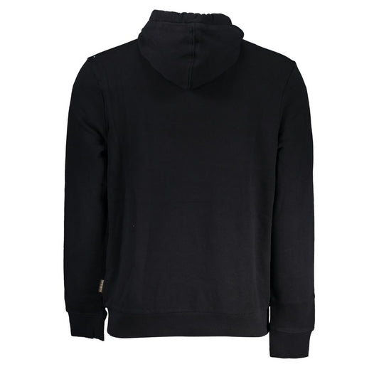Napapijri Black Cotton Men's Hooded Sweater