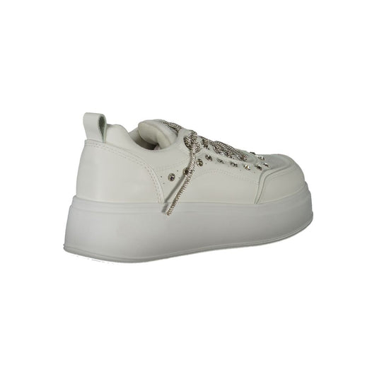 Laura Biagiotti White Polyester Athletic Sneakers