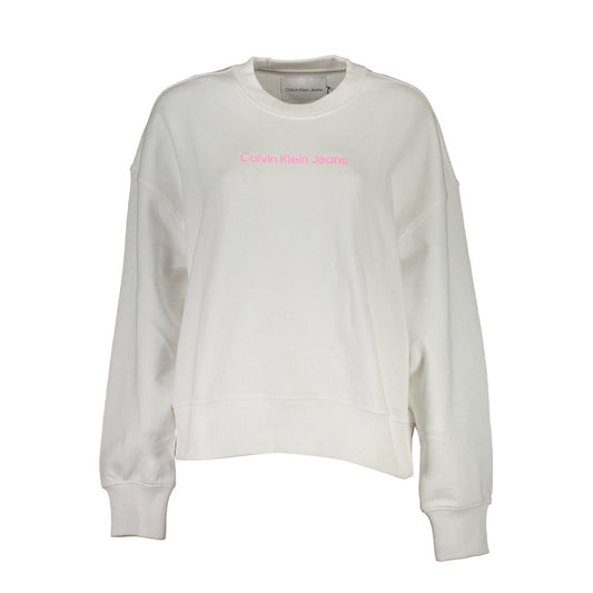 Calvin Klein Weißer Baumwollpullover für Frauen