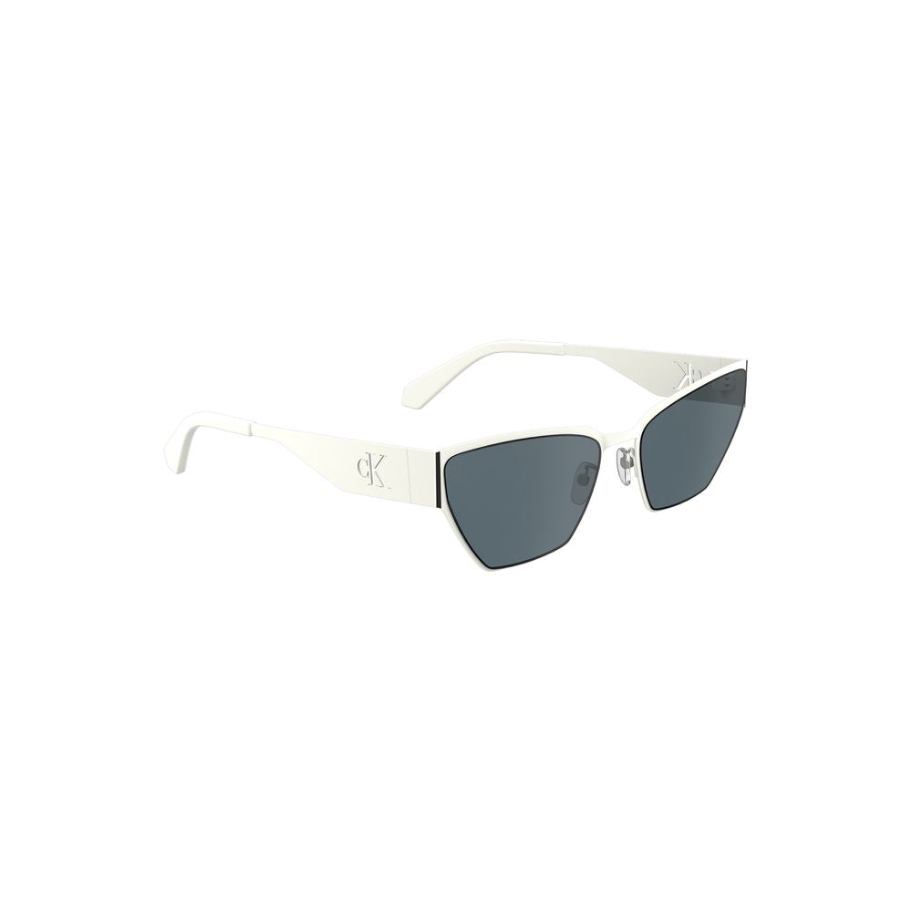 Calvin Klein Weiß Metall Frauen Sonnenbrille
