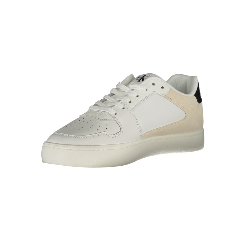 Calvin Klein White Polyester Athletic Sneakers