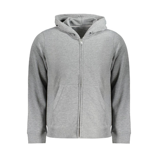 Calvin Klein Grauer Kapuzenpullover aus recyceltem Polyester für Männer