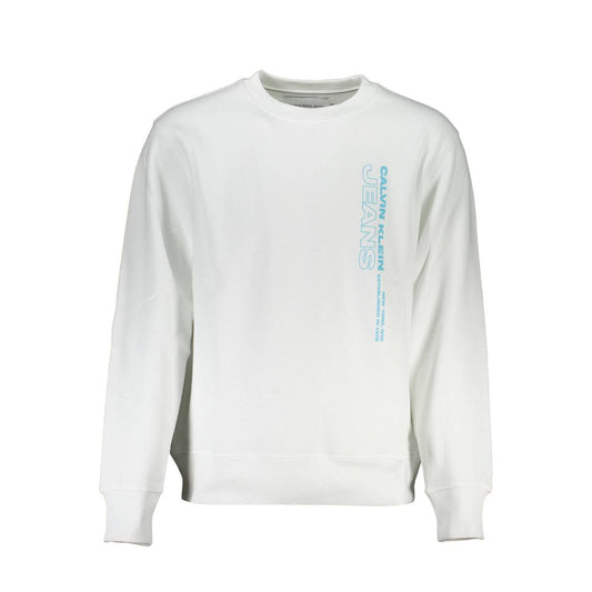 Calvin Klein Weißer Baumwollpullover für Männer