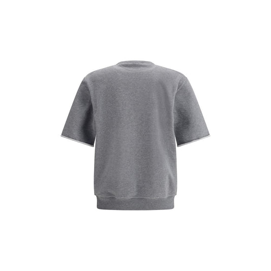 Brunello Cucinelli Gray Cotton Sweatshirt
