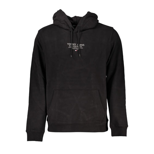 Tommy Hilfiger Schwarzer Baumwollpullover für Männer mit Kapuze