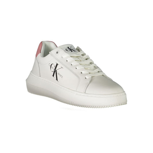 Calvin Klein White Polyester Low Top Sneakers