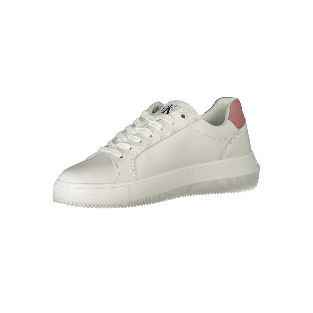Calvin Klein White Polyester Low Top Sneakers