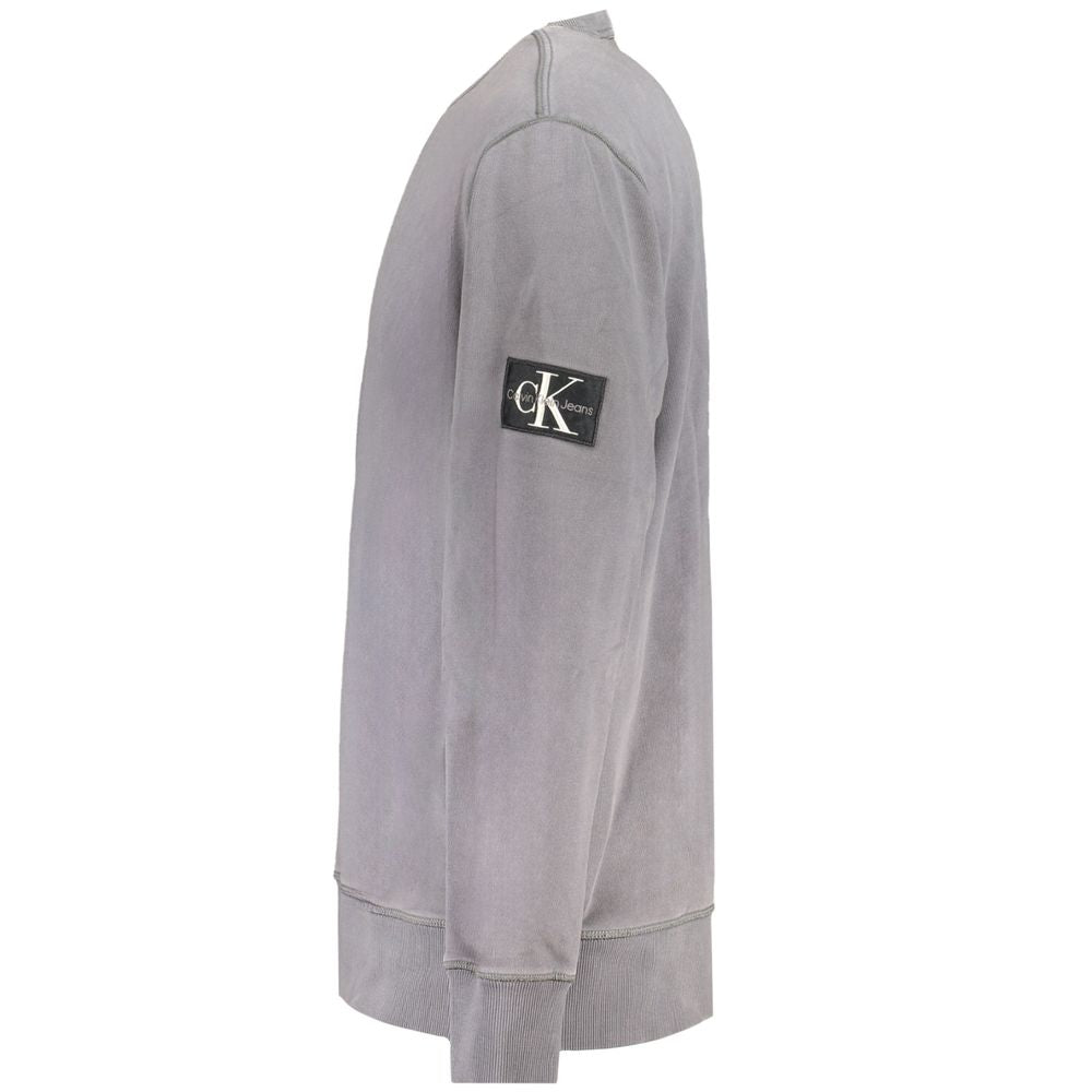 Calvin Klein Grauer Baumwollpullover für Männer