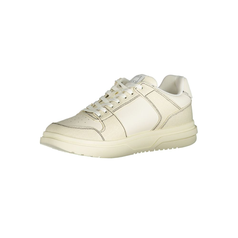 Tommy Hilfiger White Polyester Low Top Sneakers