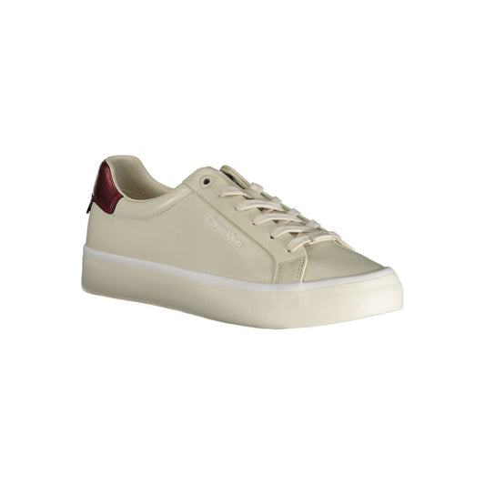 Calvin Klein Beige Polyester Low Top Sneakers
