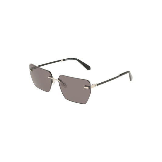 Calvin Klein Graue Metall-Sonnenbrille für Männer