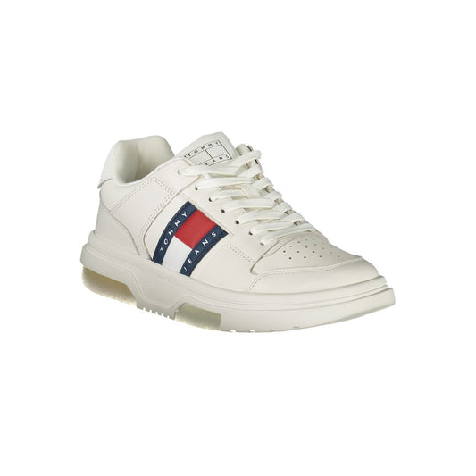 Tommy Hilfiger White Polyester Athletic Sneakers