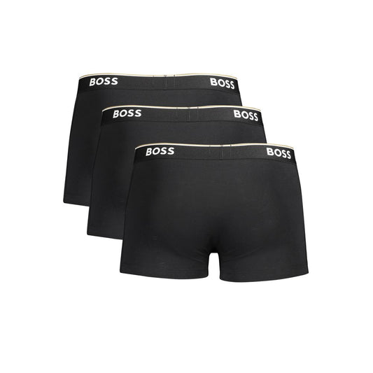 Hugo Boss Schwarz Baumwolle Männer Boxer Unterwäsche Pack