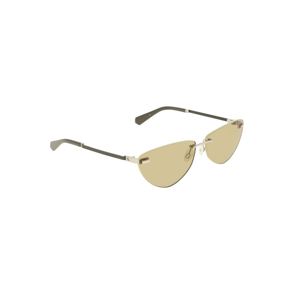 Calvin Klein Grüne Metall-Sonnenbrille für Frauen