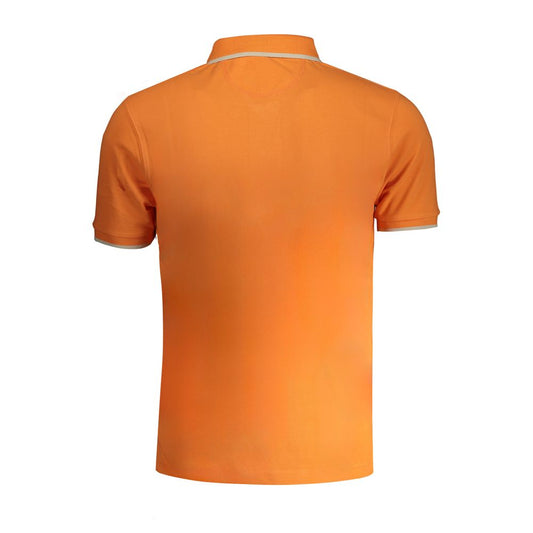 La Martina Arancione Cotton Men Polo Shirt