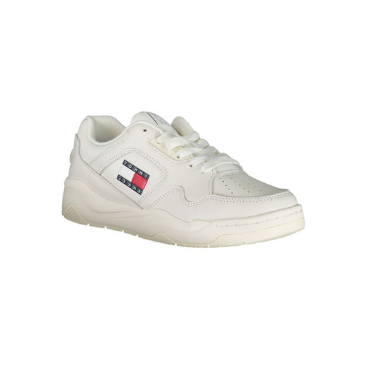 Tommy Hilfiger White Polyester Athletic Sneakers