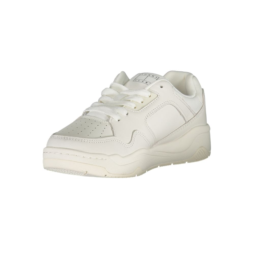 Tommy Hilfiger White Polyester Athletic Sneakers