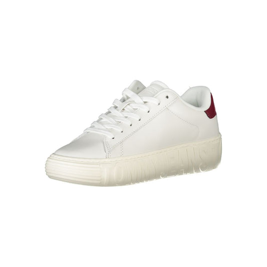 Tommy Hilfiger White Polyester Athletic Sneakers