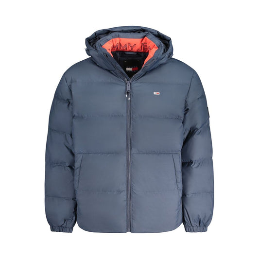 Tommy Hilfiger Blaue Recycelte Polyester Herrenjacke