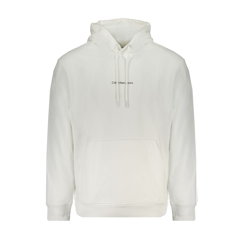 Calvin Klein Weißer Baumwollpullover für Männer mit Kapuze