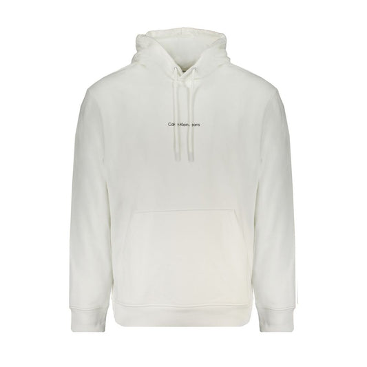 Calvin Klein Weißer Baumwollpullover für Männer mit Kapuze