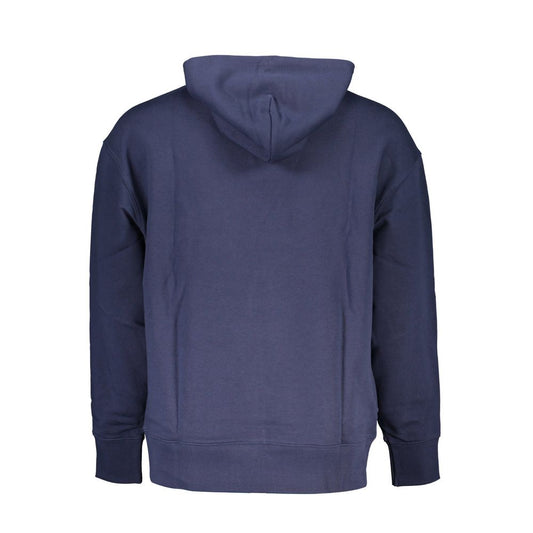 Tommy Hilfiger Blauer Baumwollpullover für Männer mit Kapuze