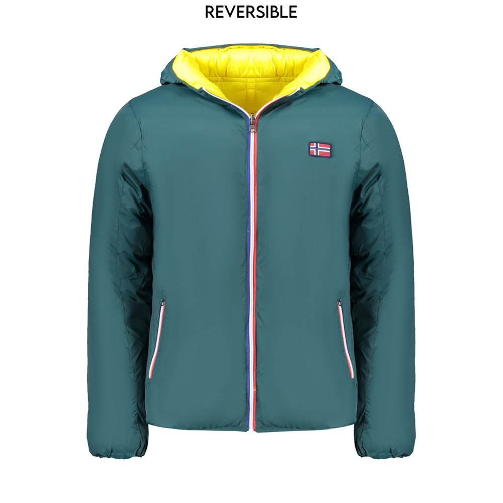 Norway 1963 Grüne Polyamid-Herren-Wendejacke