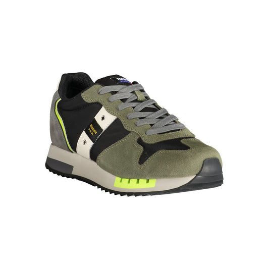 Blauer Green Polyester Athletic Sneakers