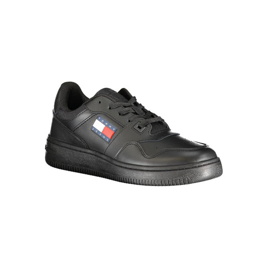Tommy Hilfiger Black Polyester Athletic Sneakers