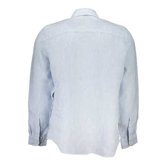 North Sails Light Blue Linen Men Shirt