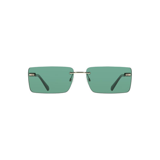 Calvin Klein Grüne Metall-Sonnenbrille für Frauen