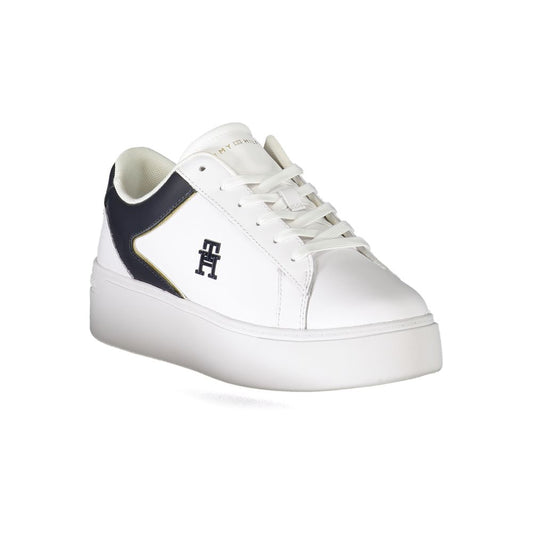 Tommy Hilfiger White Polyester Athletic Sneakers