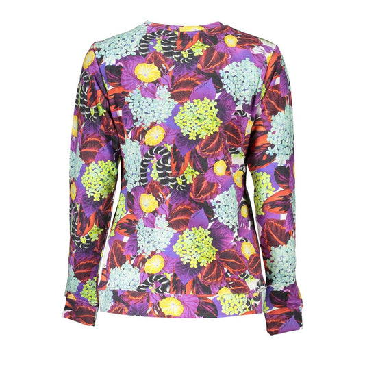 Cavalli Class Purple Cotton Sweatshirt