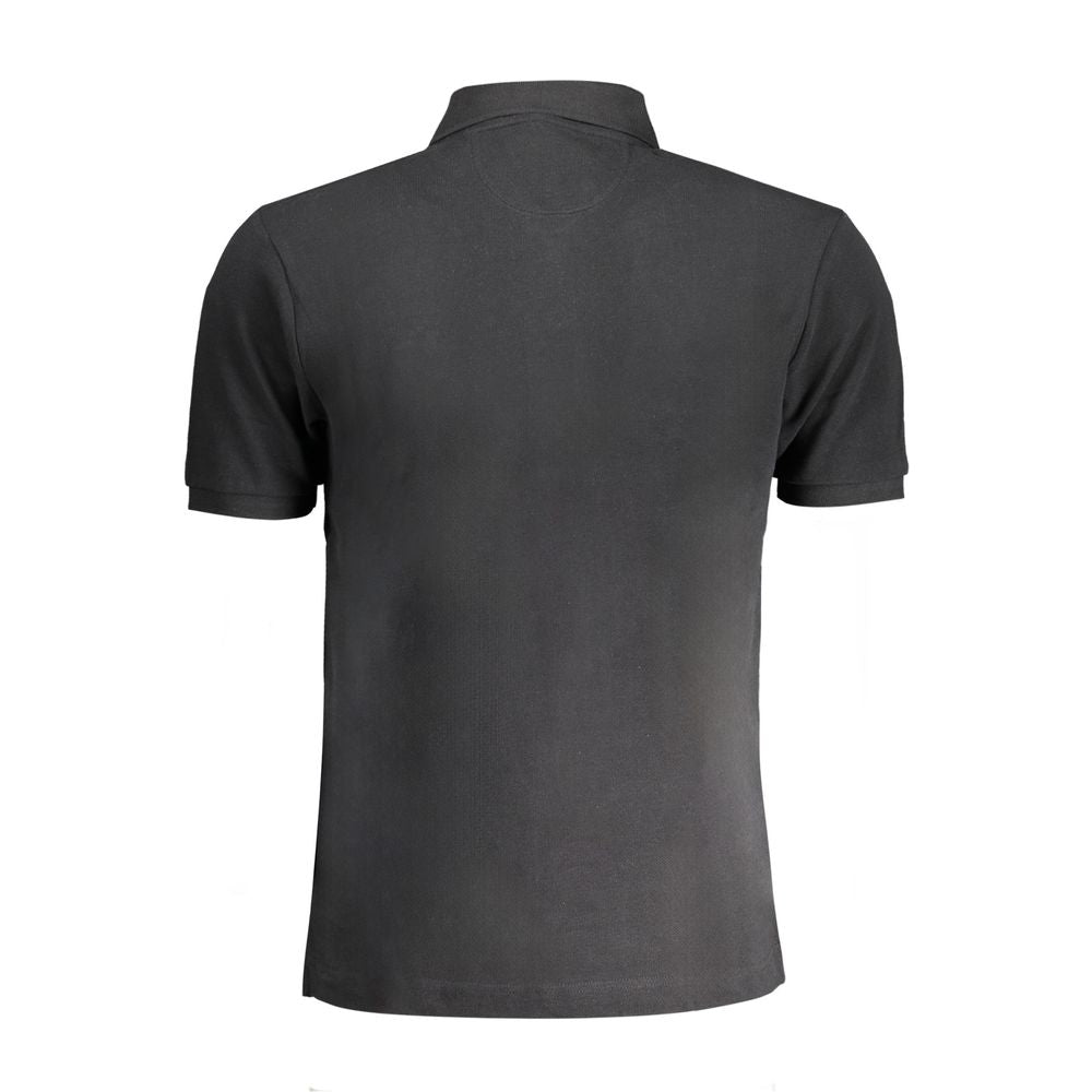 La Martina Black Cotton Men's Polo Shirt