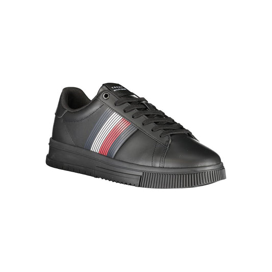 Tommy Hilfiger Black Polyester Athletic Sneakers