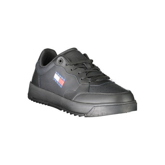 Tommy Hilfiger Black Polyester Athletic Sneakers