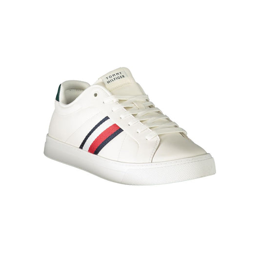 Tommy Hilfiger White Polyester Athletic Sneakers