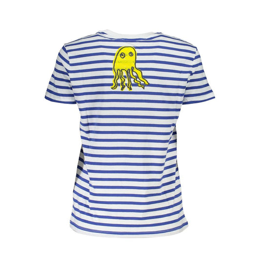 Desigual T-Shirt aus blauer Baumwolle für Frauen