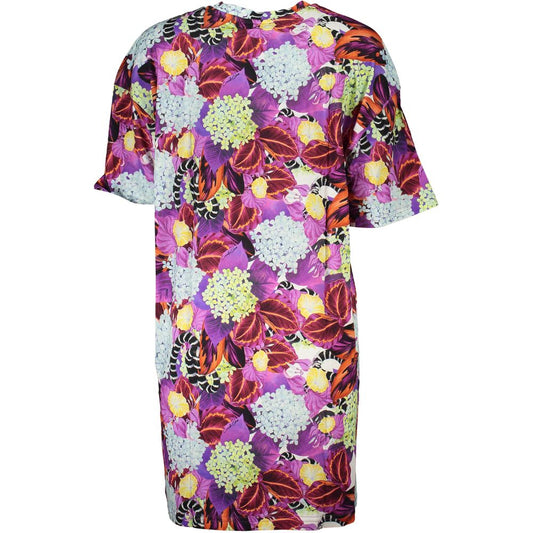 Cavalli Class Purple Cotton Casual Dress
