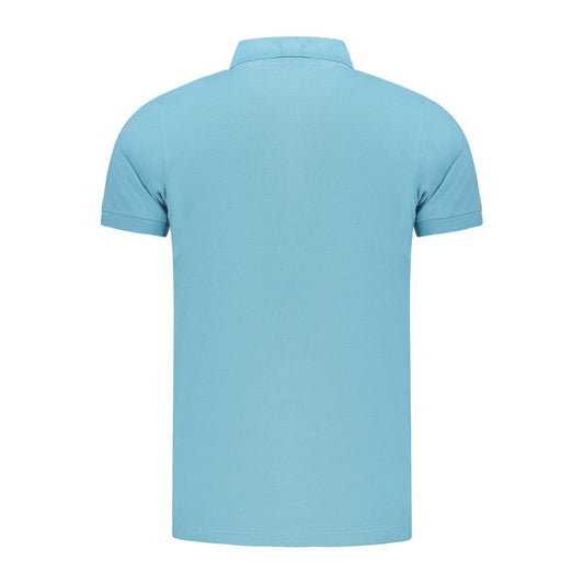 Norway 1963 Hellblaues Baumwoll-Poloshirt für Männer