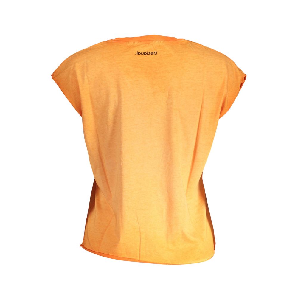 Desigual Orange Baumwolle Frauen T-Shirt