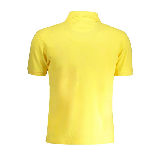 La Martina Yellow Cotton Men Polo Shirt