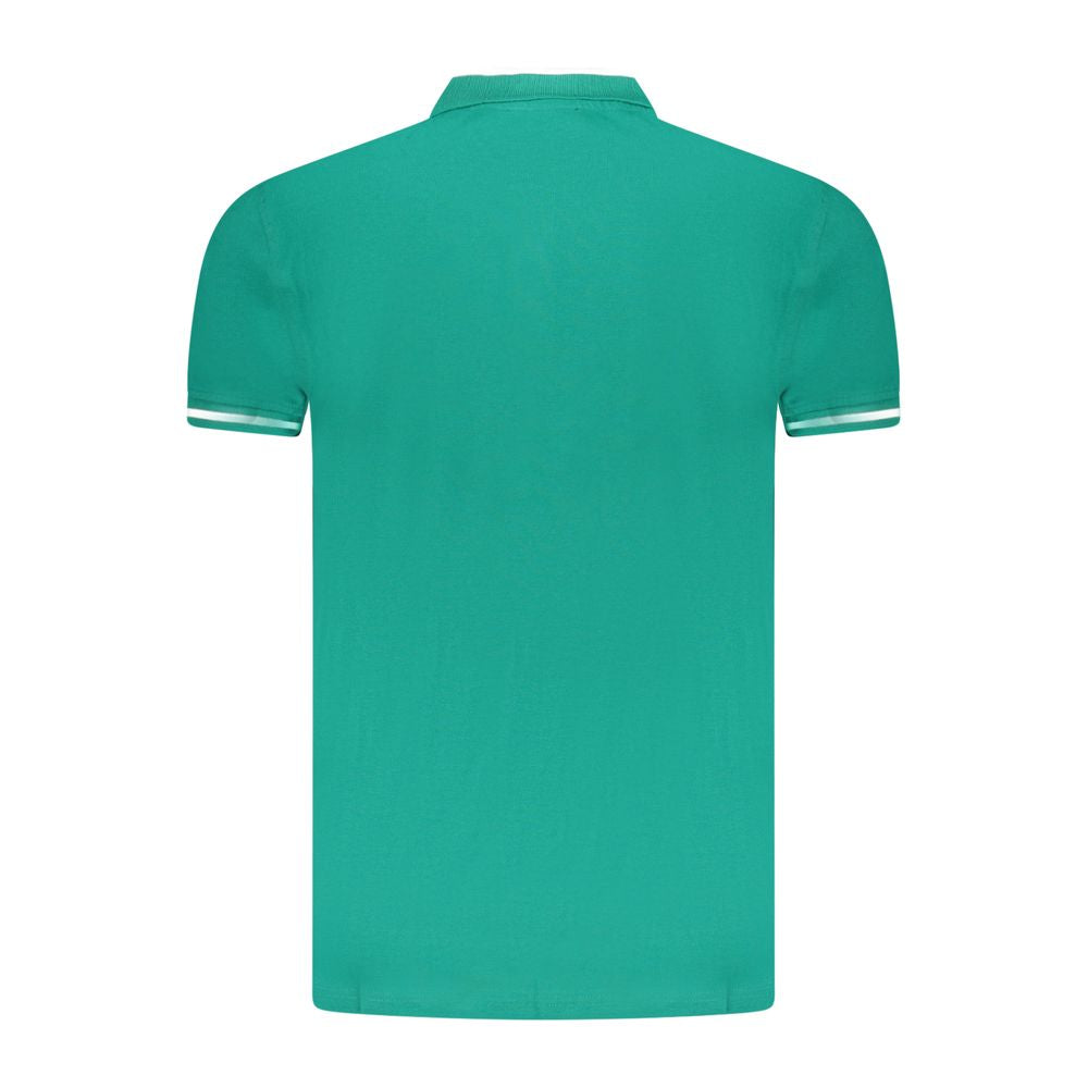 Cavalli Class Green Cotton Men Polo Shirt