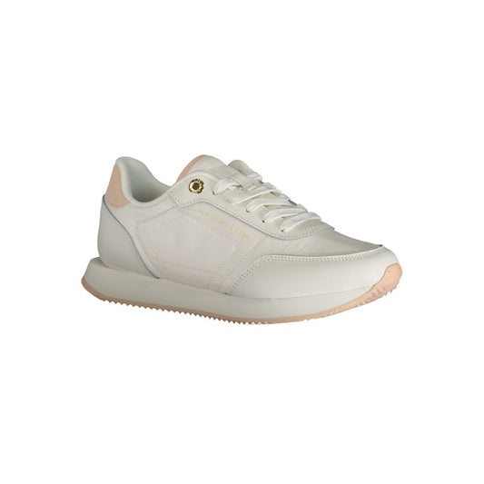 Tommy Hilfiger White Polyester Athletic Sneakers